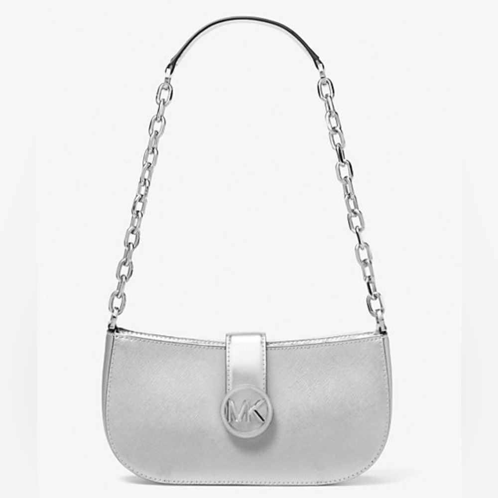 MICHAEL KORS 
Carmen Small Metallic Shoulder Bag